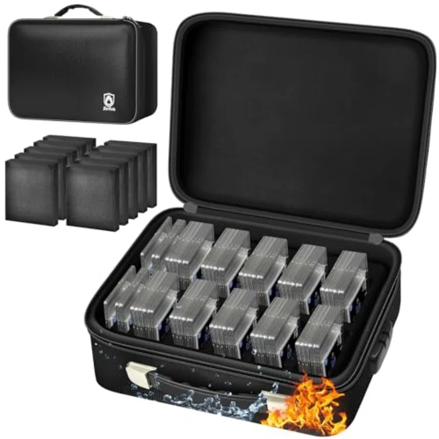 Fireproof Graded Card Storage Box with Lock Water Resistant Sports Card Slab Holder Case for PSA BGS CGC ISA SGC Collectibles w
Fireproof Graded Card Storage Box with Lock Water Resistant Sports Card Slab Holder Case for PSA BGS CGC ISA SGC Collectibles w