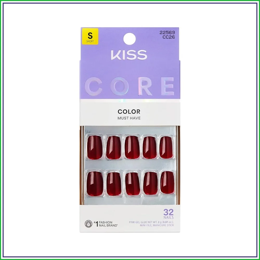 Short Press On Nails Red Squoval 32 Pcs with Glue, Manicure Stick & File
Short Press On Nails Red Squoval 32 Pcs with Glue, Manicure Stick & File