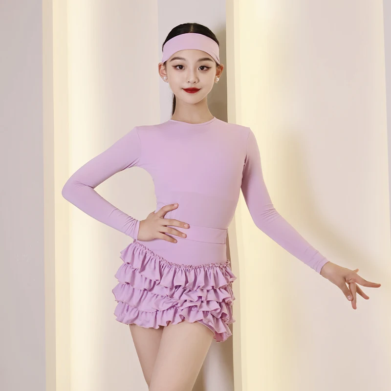 2025 New Latin Dance Practice Clothes For Girls Purple Long Sleeved Split Skirts Suit Samba Tango Kids Latin Costumes XH3665
2025 New Latin Dance Practice Clothes For Girls Purple Long Sleeved Split Skirts Suit Samba Tango Kids Latin Costumes XH3665