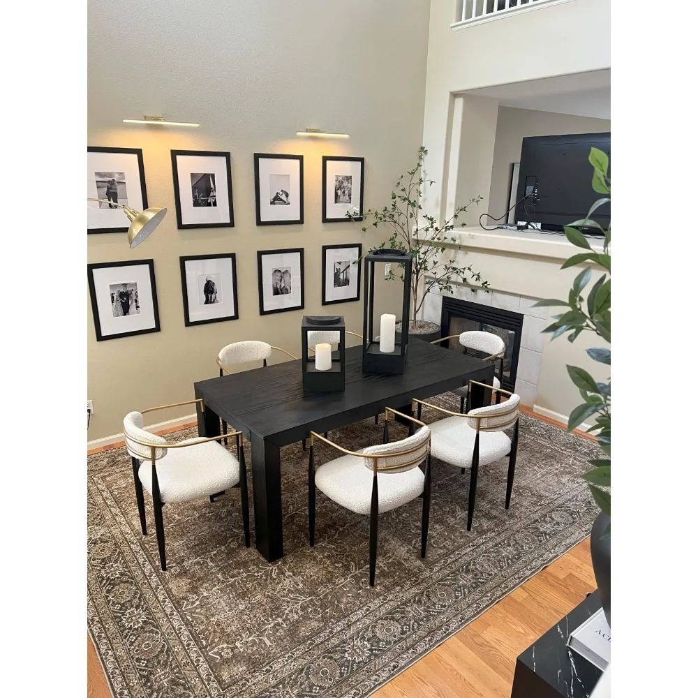 Upholstered Dining Chairs Set of 4 – Modern Boucle Design with Gold Arms & Metal Legs | Perfect for Kitchen & Living Room
Upholstered Dining Chairs Set of 4 – Modern Boucle Design with Gold Arms & Metal Legs | Perfect for Kitchen & Living Room