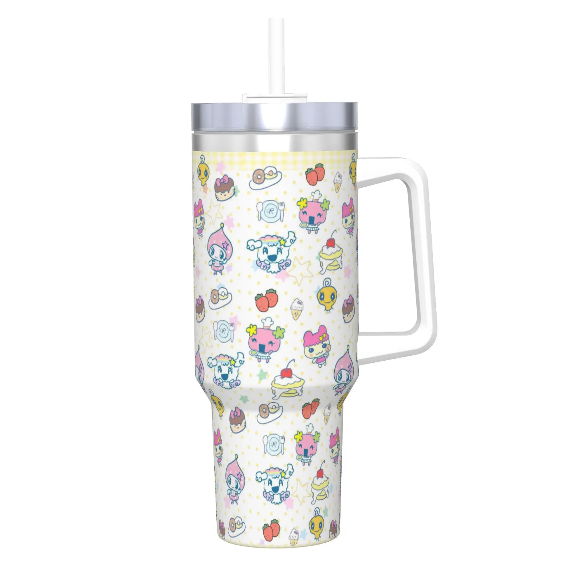 Термокружка из нержавеющей стали с соломинкой, 40 унций, с изображением милых мультяшных Тамагочи, для офиса и дома, непроливаемая
Термокружка из нержавеющей стали с соломинкой, 40 унций, с изображением милых мультяшных Тамагочи, для офиса и дома, непроливаемая