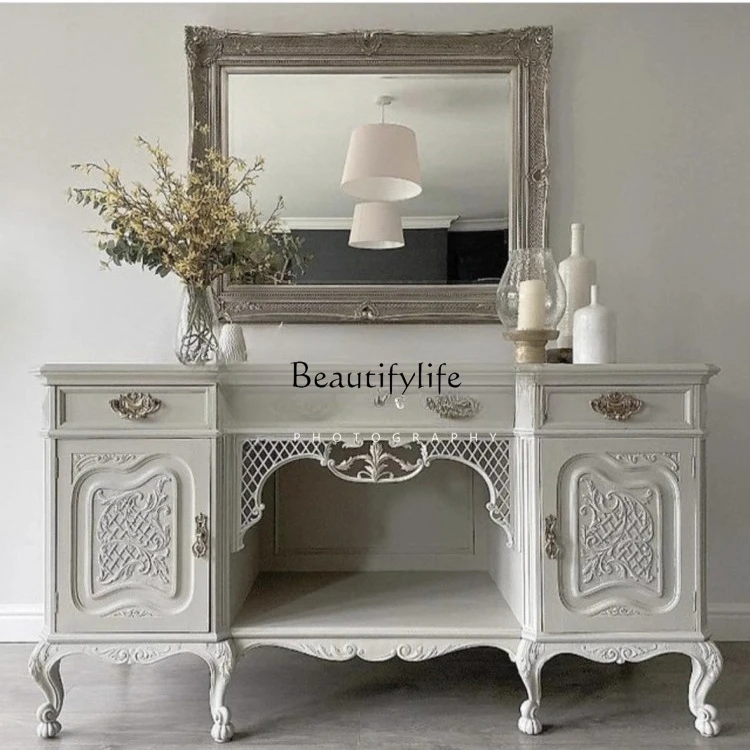 French Classical Solid Wood Decorative Cabinet Modern American Country Style White Chest of Drawers
French Classical Solid Wood Decorative Cabinet Modern American Country Style White Chest of Drawers