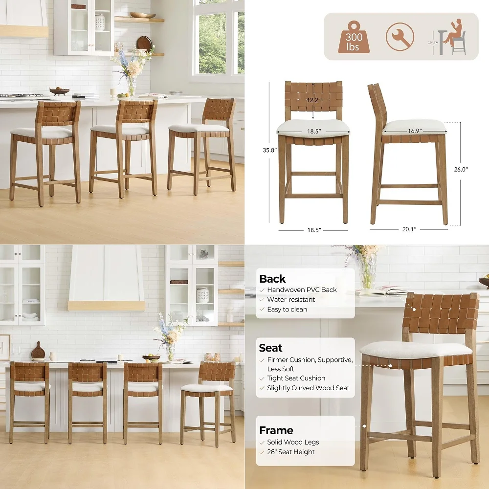 Brown Bar Stools Set of 3, 30 Inch Bar Stools Bar Height,Swivel Barstool with Backs and Arm RestFaux Leather Bar Chairs, Mid Ce
Brown Bar Stools Set of 3, 30 Inch Bar Stools Bar Height,Swivel Barstool with Backs and Arm RestFaux Leather Bar Chairs, Mid Ce