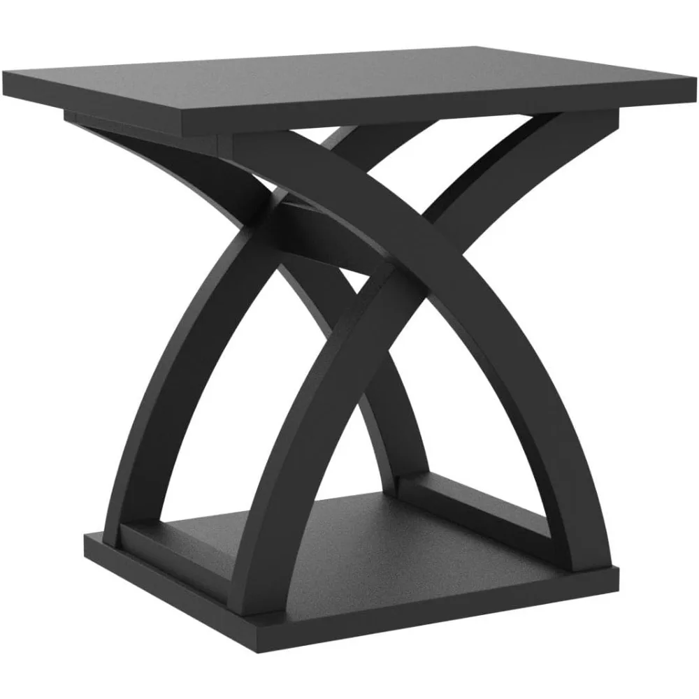 End Side Table, Modern End Table with Storage Shelf, X-Design Side Table Living Room
End Side Table, Modern End Table with Storage Shelf, X-Design Side Table Living Room