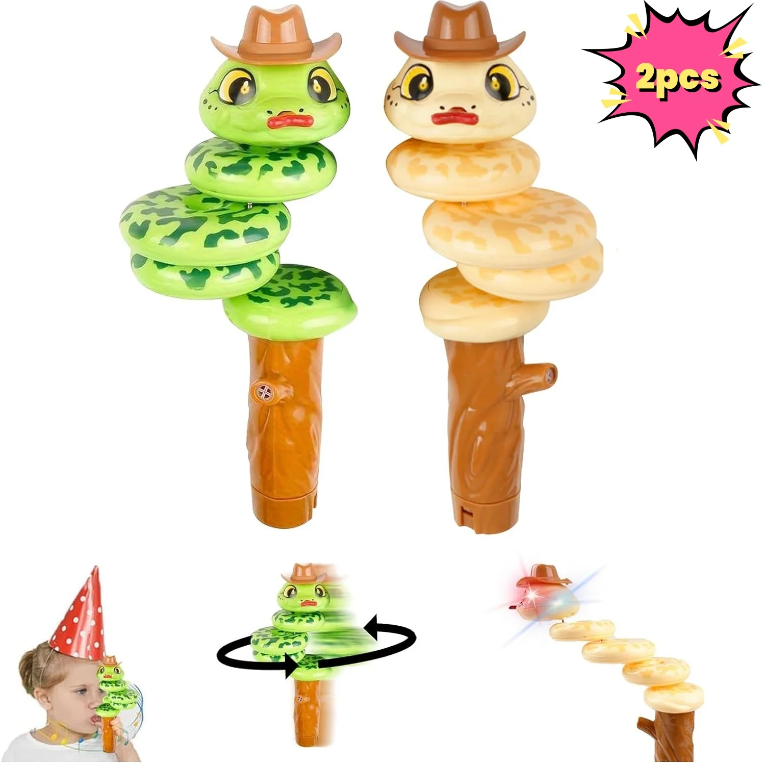 2pcs Whistle Snake-Shaped Toy. Cartoon Cute Fun Balance Rotating Swinging Safe Odorless Bright Colors Exquisite Design
2pcs Whistle Snake-Shaped Toy. Cartoon Cute Fun Balance Rotating Swinging Safe Odorless Bright Colors Exquisite Design