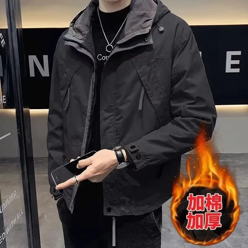 Мужские зимние бархатные новые модные брендовые мужские топы с капюшоном, повседневные пальто, рабочая одежда для мужчин, куртки
Мужские зимние бархатные новые модные брендовые мужские топы с капюшоном, повседневные пальто, рабочая одежда для мужчин, куртки