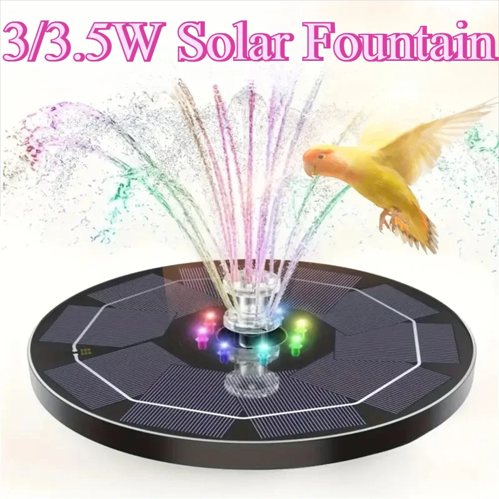 3/3.5W Solar Fountain with 6 Nozzles, LED Design Bring Visual Impact, Effective and Stable Solar Fountain for Bird Bath Outdoor
3/3.5W Solar Fountain with 6 Nozzles, LED Design Bring Visual Impact, Effective and Stable Solar Fountain for Bird Bath Outdoor