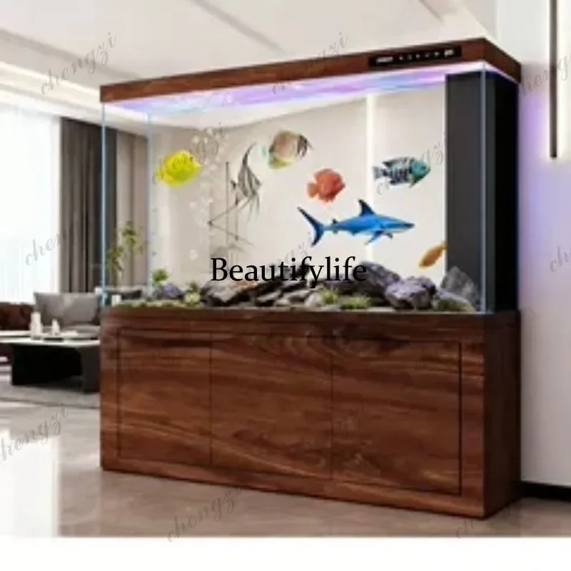 E182 Large bottom filter aquarium, living room floor-to-ceiling lazy ecological water-free glass goldfish tank with cabinet
E182 Large bottom filter aquarium, living room floor-to-ceiling lazy ecological water-free glass goldfish tank with cabinet