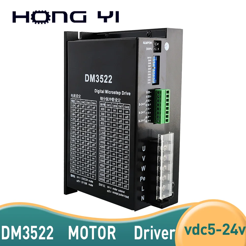 1pcs hot Stepper Motor Driver Subdivision replace leadshine DM3522 2phase 5-24VAC for NEMA43 motor for CNC
1pcs hot Stepper Motor Driver Subdivision replace leadshine DM3522 2phase 5-24VAC for NEMA43 motor for CNC