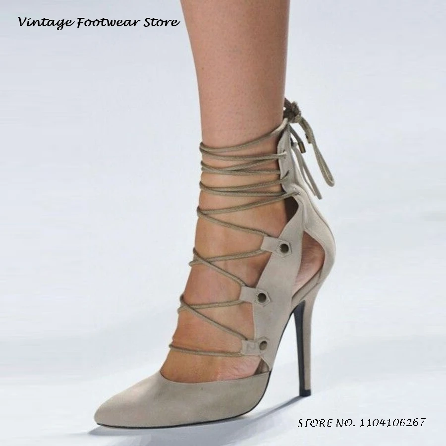 Cut-out Cross-tied Stiletto Pumps Pointed Toe Thin High Heels Party Office Shoes Elegant Women's Plus Size Lace-up Footwear
Cut-out Cross-tied Stiletto Pumps Pointed Toe Thin High Heels Party Office Shoes Elegant Women's Plus Size Lace-up Footwear