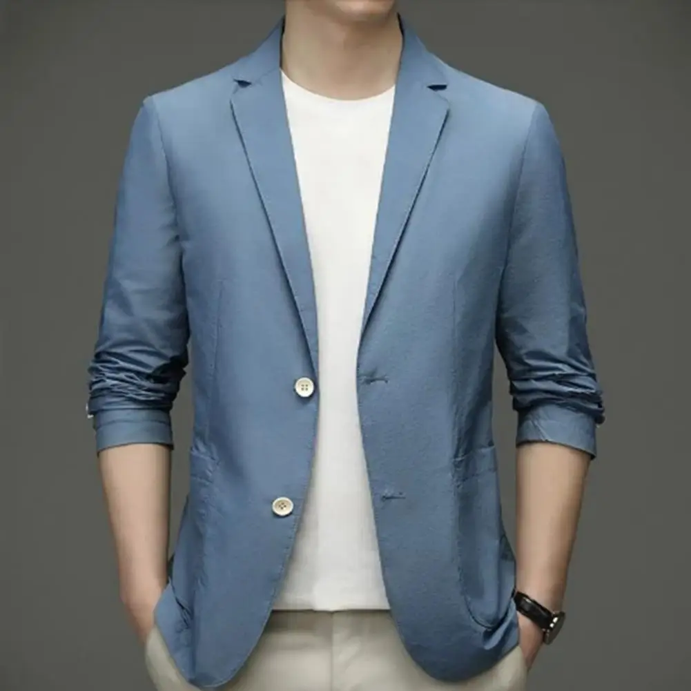 Men Business Jacket Slim Fit Double Buttons Lapel 3/4 Sleeves Men Suit Coat Solid Color Business Trip Suit Jacket Groom Coat
Men Business Jacket Slim Fit Double Buttons Lapel 3/4 Sleeves Men Suit Coat Solid Color Business Trip Suit Jacket Groom Coat