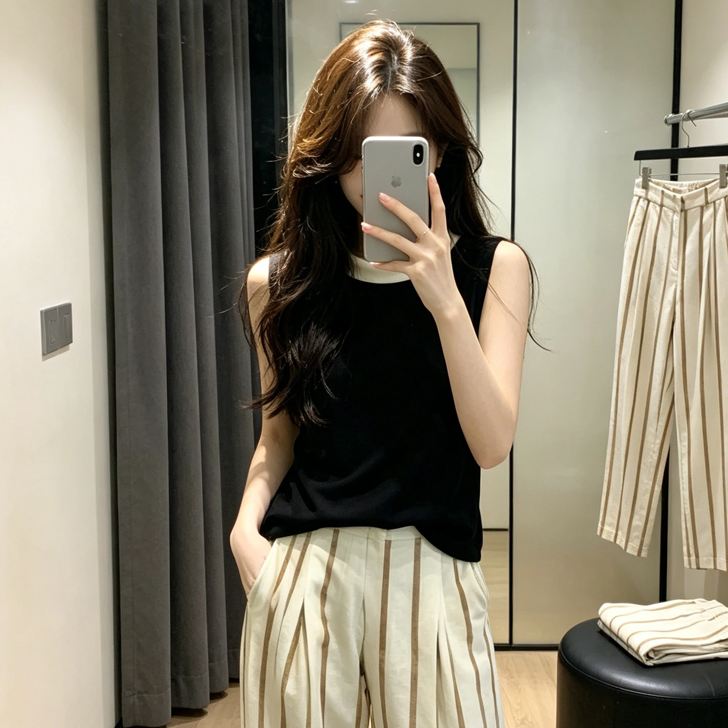 Summer New Loose Women's Sleeveless Vest Thin Color Block Casual Style Soft Fabric Breathable round Neck Top in Black Color
Summer New Loose Women's Sleeveless Vest Thin Color Block Casual Style Soft Fabric Breathable round Neck Top in Black Color