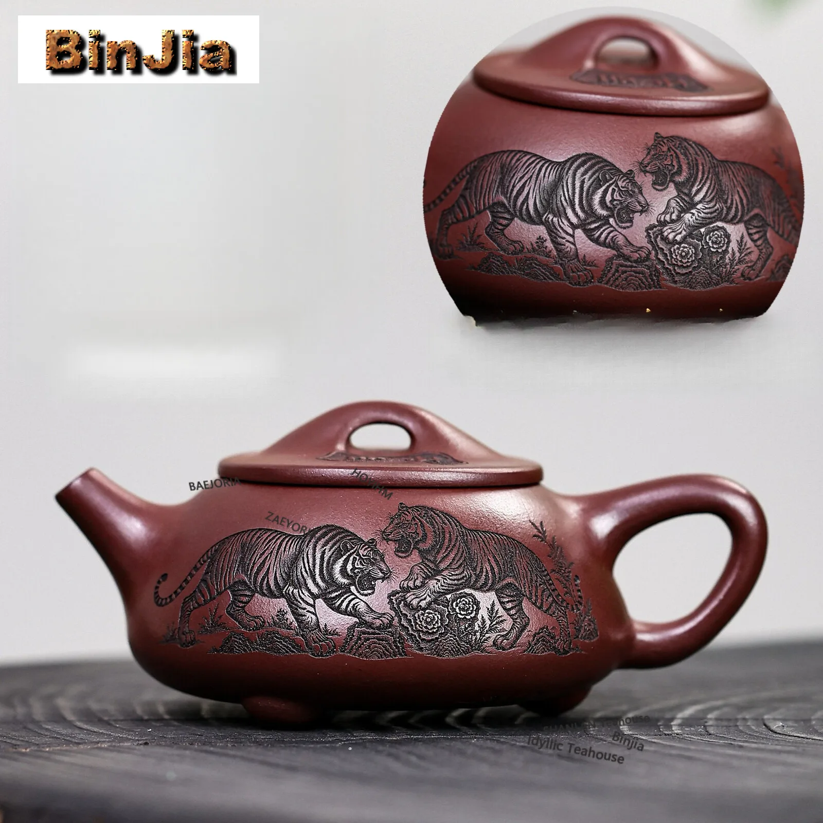 270ml Ancient Yixing Purple Clay Teapots Handmade Tiger Pot Raw Ore Purple Red Mud Kettle With Infuser Chinese Zisha Tea Set
270ml Ancient Yixing Purple Clay Teapots Handmade Tiger Pot Raw Ore Purple Red Mud Kettle With Infuser Chinese Zisha Tea Set
