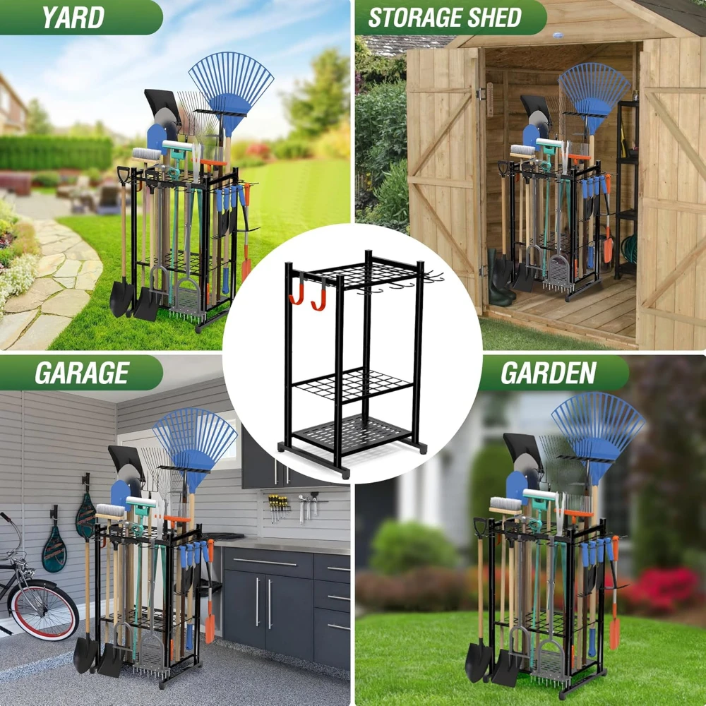 Garden Tool Organizer with Storage Hooks, Yard Tool Tower Rack for Garage Organization and Storage, Up to 50 Tools
Garden Tool Organizer with Storage Hooks, Yard Tool Tower Rack for Garage Organization and Storage, Up to 50 Tools