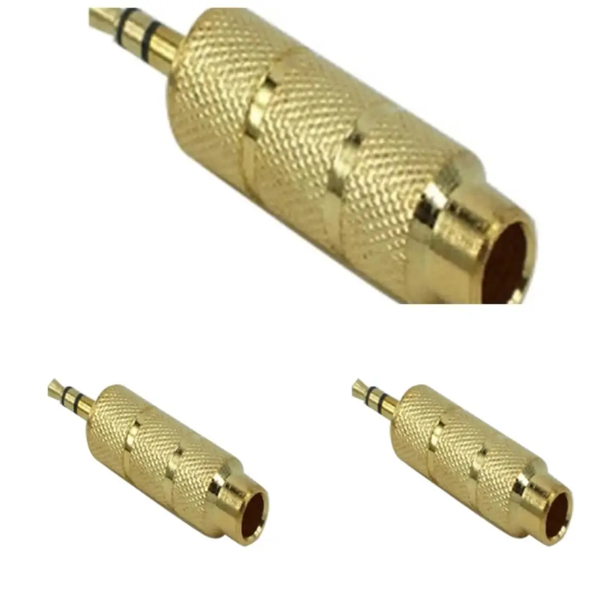200pcs Gold 1/8" to 1/4" Stereo Audio Adapter 3.5mm Male to 6.35mm Female Jack for Guitar Microphone Headphone Mixer
200pcs Gold 1/8" to 1/4" Stereo Audio Adapter 3.5mm Male to 6.35mm Female Jack for Guitar Microphone Headphone Mixer