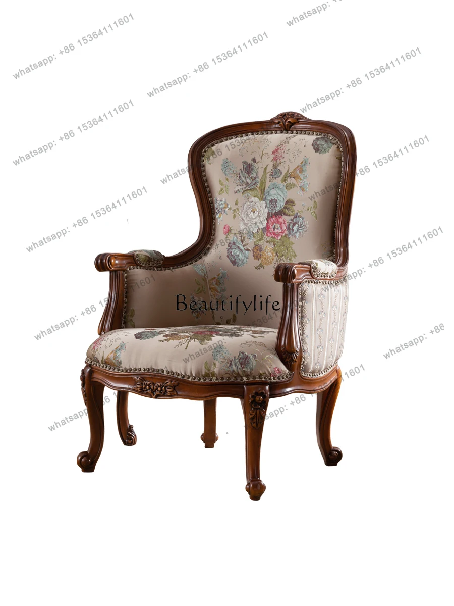 13American-Style Solid Wood Living Room Fabric Craft Single Sofa European-Style Small Apartment Bedroom Couch
13American-Style Solid Wood Living Room Fabric Craft Single Sofa European-Style Small Apartment Bedroom Couch