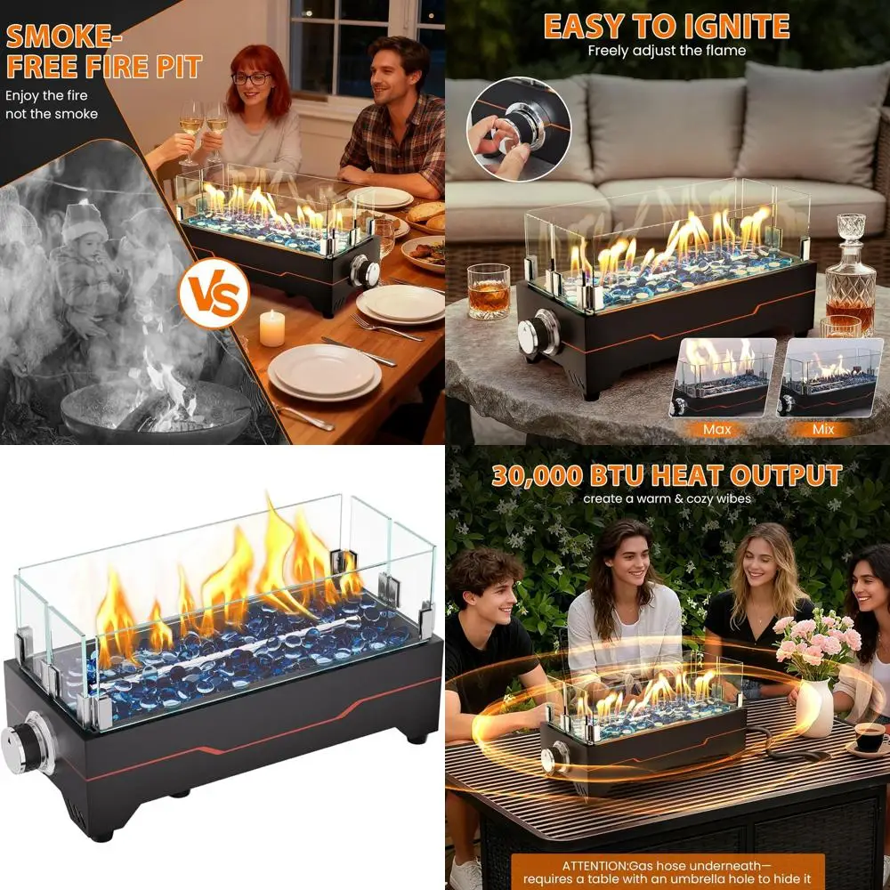 Портативный стол для костра на 15 пропанов с разрешением 30 000 БТЕ, стеклянной защитой от ветра, горелкой из нержавеющей стали и противопожарным стеклом для наружного использования
Портативный стол для костра на 15 пропанов с разрешением 30 000 БТЕ, стеклянной защитой от ветра, горелкой из нержавеющей стали и противопожарным стеклом для наружного использования