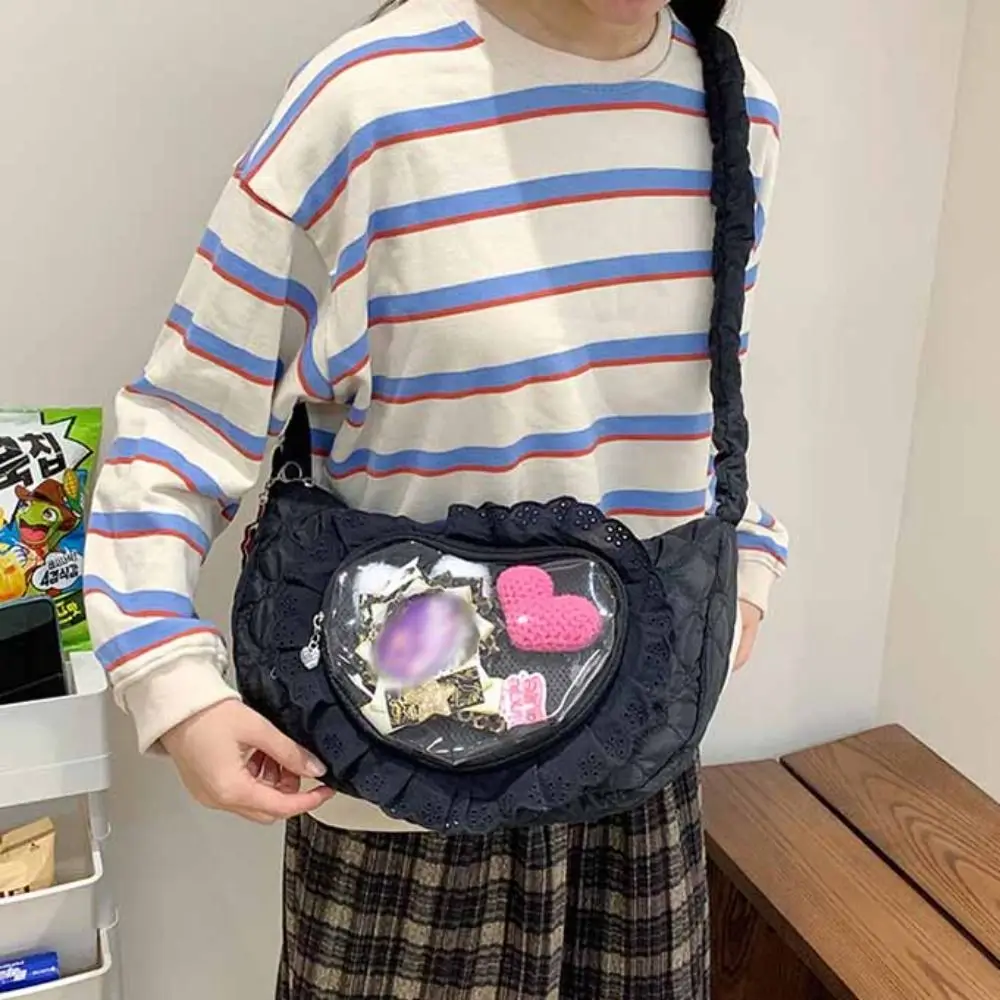 Zipper Bag Love Heart Lace Itabag Ox Cloth Preppy Style Space Cotton Transparent Bags Wallet Cotton Doll Bag Shoulder Bag Travel
Zipper Bag Love Heart Lace Itabag Ox Cloth Preppy Style Space Cotton Transparent Bags Wallet Cotton Doll Bag Shoulder Bag Travel