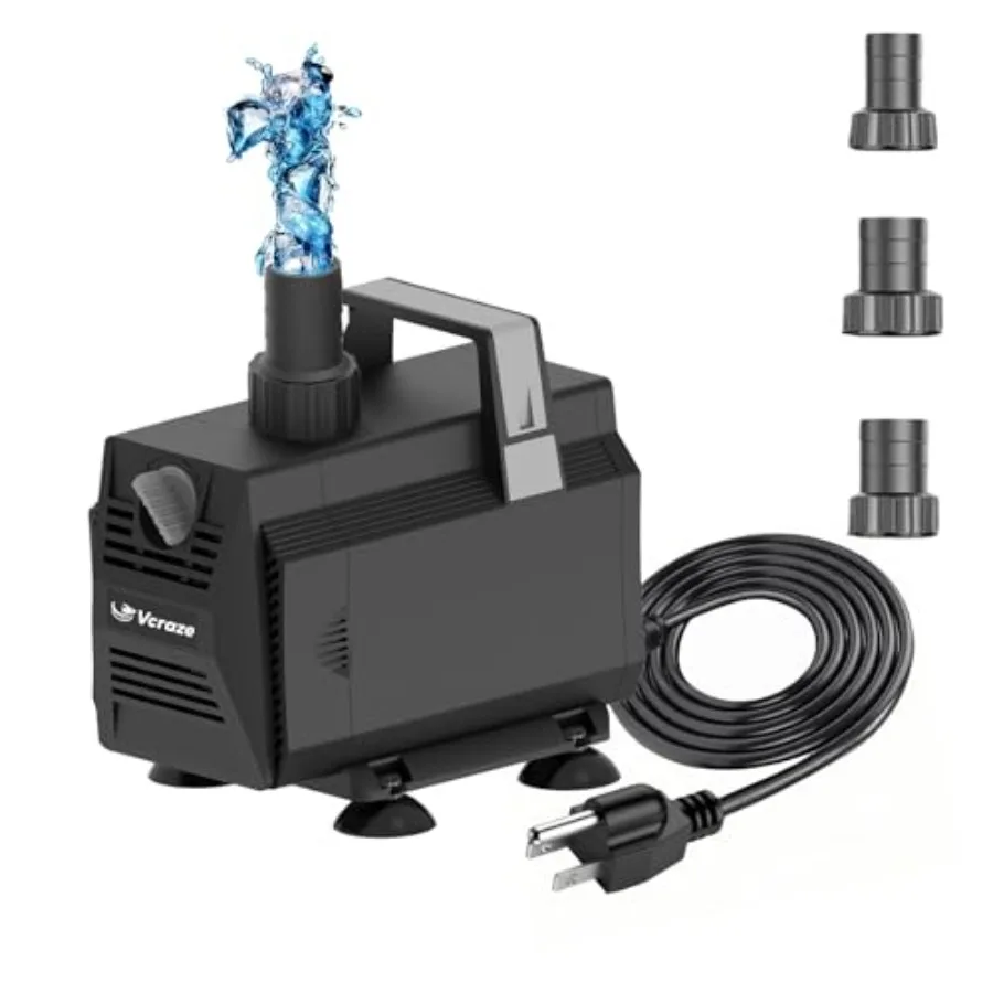 Submersible Water Pump 1200GPH 70W with Flow Control for Hydroponics Aquarium Waterfall Outdoor Pond Fountain Features 10ft 3-C
Submersible Water Pump 1200GPH 70W with Flow Control for Hydroponics Aquarium Waterfall Outdoor Pond Fountain Features 10ft 3-C