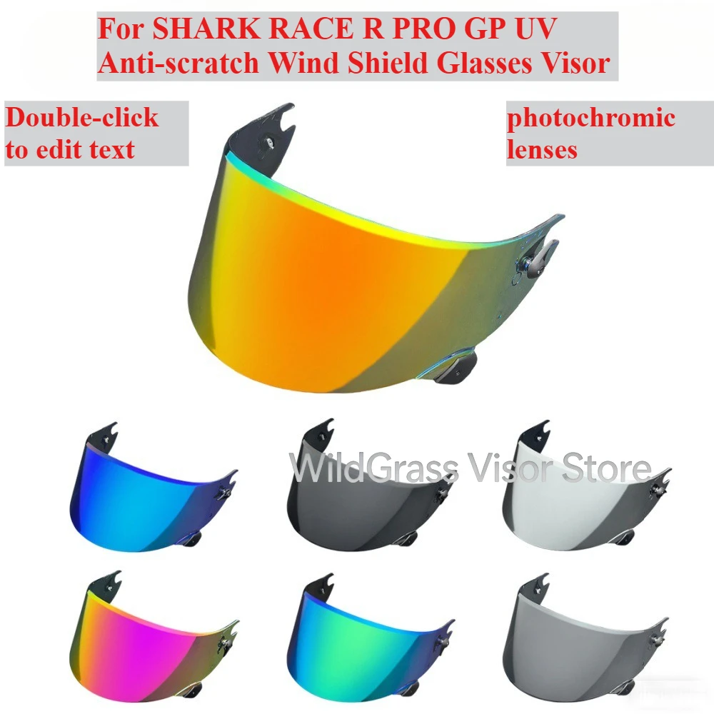 Motorcycle Helmet Full Visor Full Face for SHARK RACE R PRO GP UV Anti-scratch Wind Shield Glasses Visor Motorcycle Accessories
Motorcycle Helmet Full Visor Full Face for SHARK RACE R PRO GP UV Anti-scratch Wind Shield Glasses Visor Motorcycle Accessories