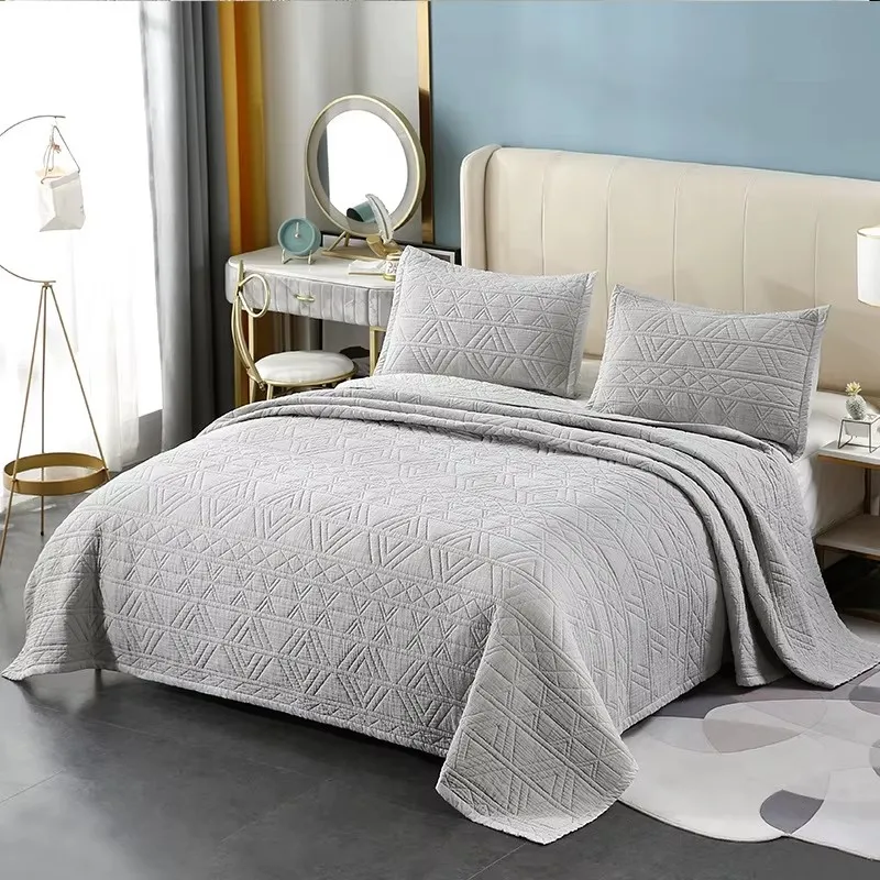 Solid Color Cotton Quilt Set 3PCS King Queen Size Diamond Embroidered Coverlet Lightweight Summer Bedspread Blanket for Bed
Solid Color Cotton Quilt Set 3PCS King Queen Size Diamond Embroidered Coverlet Lightweight Summer Bedspread Blanket for Bed