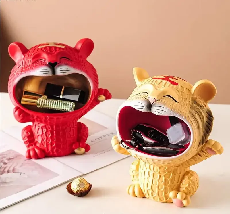 Chinese Spring Festival Resin Tiger Mascot Decoration Crafts Living Room Key Jewelry Cosmetics Storage Home Decoration Ornaments
Chinese Spring Festival Resin Tiger Mascot Decoration Crafts Living Room Key Jewelry Cosmetics Storage Home Decoration Ornaments