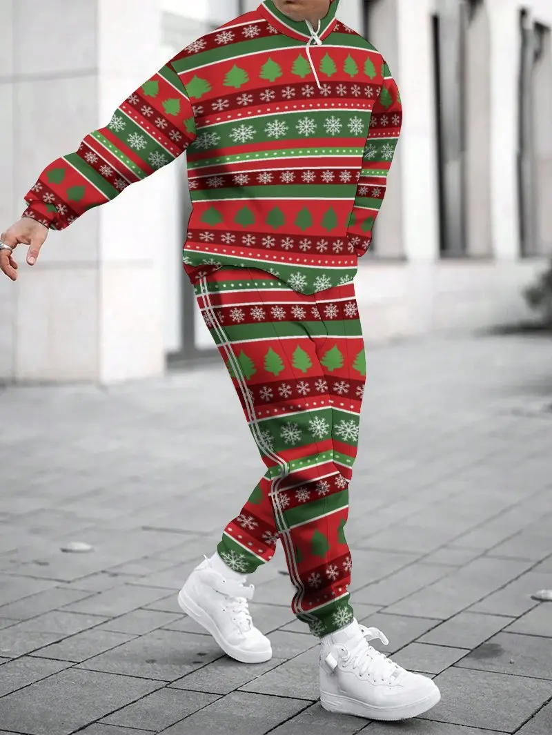 2025 Christmas-Themed Men's Two-Piece Sportswear: Half-Zip Collared Style, Multiple Snowflake Designs, Soft Breathable Material,
2025 Christmas-Themed Men's Two-Piece Sportswear: Half-Zip Collared Style, Multiple Snowflake Designs, Soft Breathable Material,