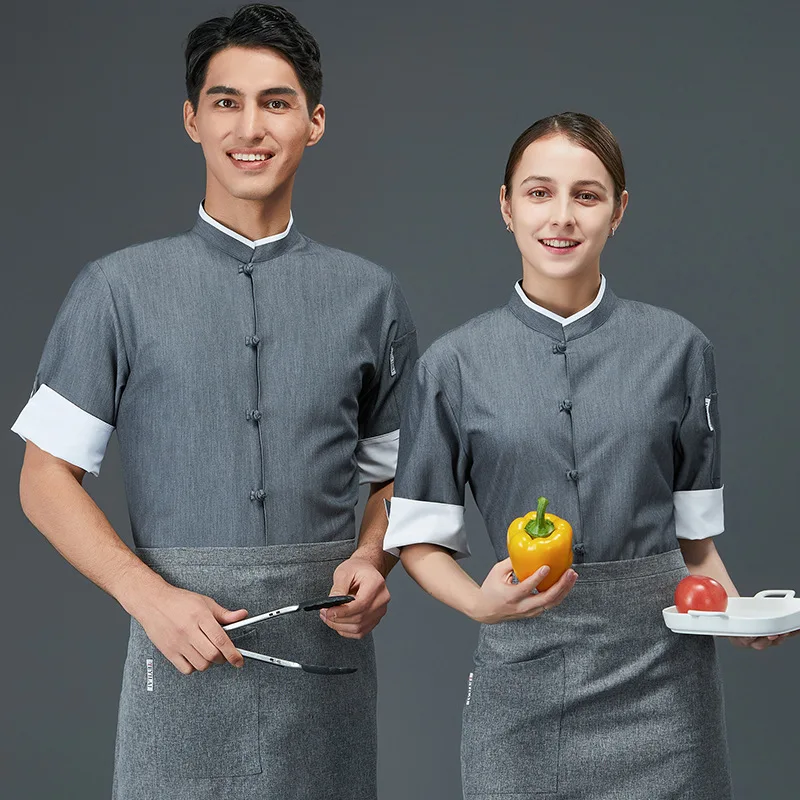 Chinese Tang Suit Chef Workwear Catering Chef Uniform Three-quarter Sleeve Summer Men's Canteen Restaurant Back Kitchen Workwear
Chinese Tang Suit Chef Workwear Catering Chef Uniform Three-quarter Sleeve Summer Men's Canteen Restaurant Back Kitchen Workwear