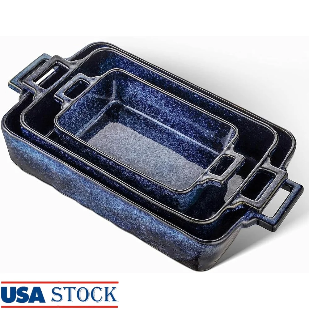 Ceramic Bakeware Set Porcelain Casserole Dish Rectangular Baking Pans Food Heating Storage Durable Oven Safe Kitchen Bakeware
Ceramic Bakeware Set Porcelain Casserole Dish Rectangular Baking Pans Food Heating Storage Durable Oven Safe Kitchen Bakeware