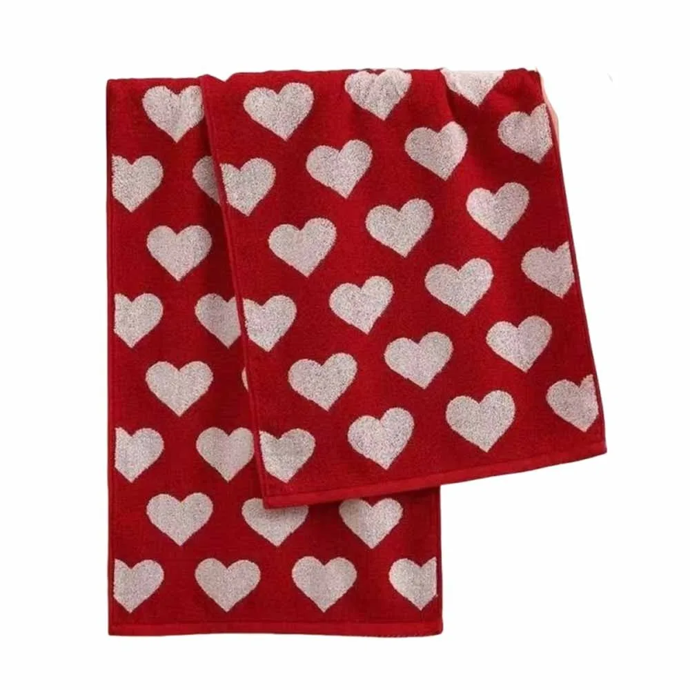 Heart Wedding Red Towel Red Color Soft Texture Shower Towel Cotton Fabric 34*74 Cm Valentine's Day Gift Wedding Gift
Heart Wedding Red Towel Red Color Soft Texture Shower Towel Cotton Fabric 34*74 Cm Valentine's Day Gift Wedding Gift