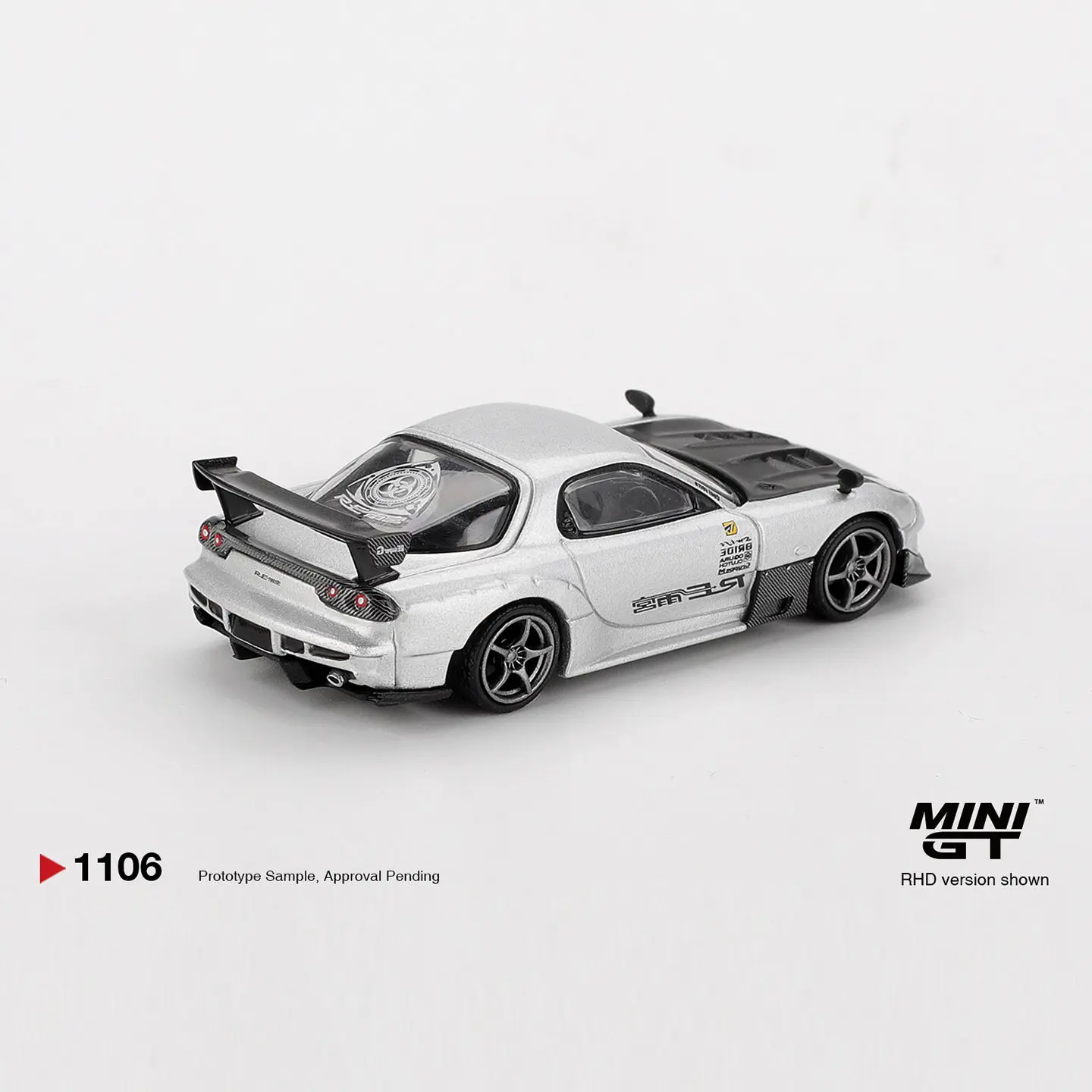 MINI GT 1:64 #1106 Mazda RX-7 Silver Metal Car Model
MINI GT 1:64 #1106 Mazda RX-7 Silver Metal Car Model