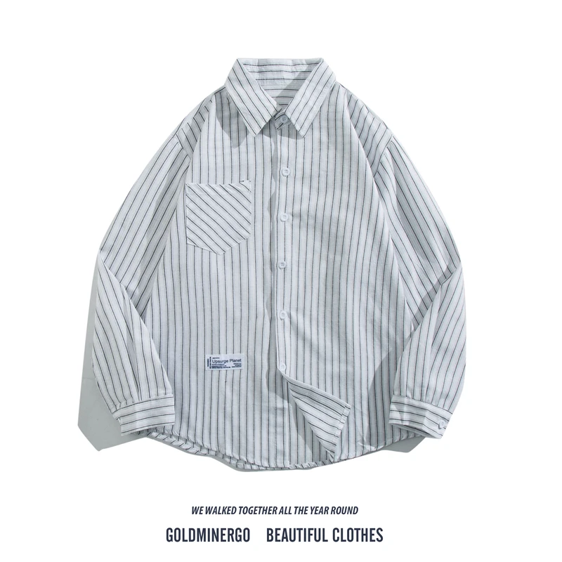 Retro Striped Men's Long Sve irt Casual Loose Fit Spring Autumn Trendy Patchwork Coat Youth ular Spring
Retro Striped Men's Long Sve irt Casual Loose Fit Spring Autumn Trendy Patchwork Coat Youth ular Spring