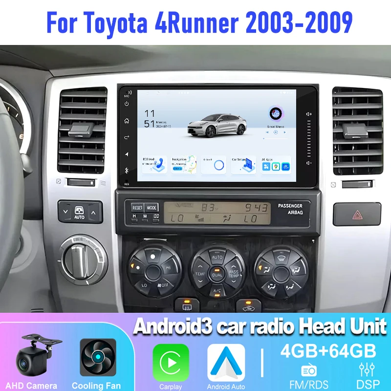 7" 4-64GB Car Stereo Radio Wireless Carplay For Toyota 4Runner 2003-2009 Android Auto Head Unit GPS BT Steering Wheel Control
7" 4-64GB Car Stereo Radio Wireless Carplay For Toyota 4Runner 2003-2009 Android Auto Head Unit GPS BT Steering Wheel Control