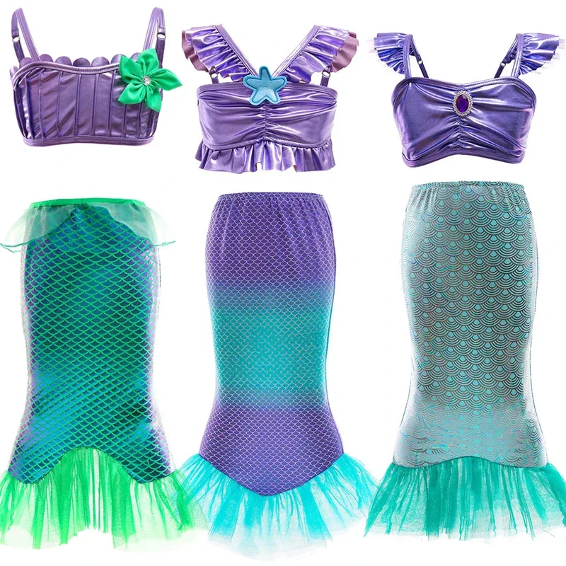 Summer Mermaid Ariel Fishtail Dress Girls Fancy Princess Vestidos Kids Cosplay Carnival Birthday Theme Party Clothing Suits
Summer Mermaid Ariel Fishtail Dress Girls Fancy Princess Vestidos Kids Cosplay Carnival Birthday Theme Party Clothing Suits