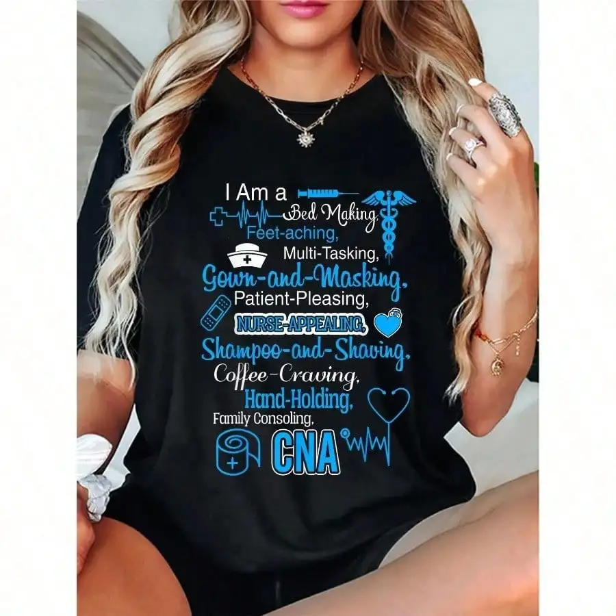 I Am A CNA T-Shirt, Nursing School Funny RN T-Shirt Women'S Men Graphic Tee Casual Round Neck Short Sleeve T-Shirt
I Am A CNA T-Shirt, Nursing School Funny RN T-Shirt Women'S Men Graphic Tee Casual Round Neck Short Sleeve T-Shirt