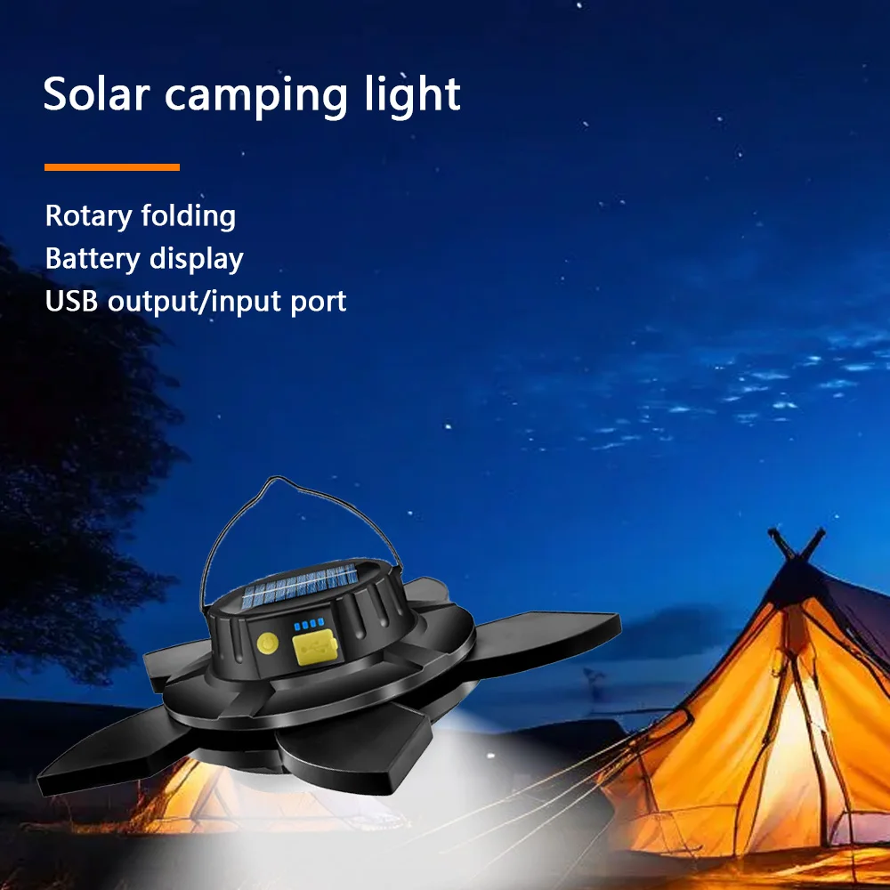 Solar Camping Light Lotus Rotating Folding Outdoor Camping Emergency Night Market Stall USB Rechargeable Camping Lights
Solar Camping Light Lotus Rotating Folding Outdoor Camping Emergency Night Market Stall USB Rechargeable Camping Lights