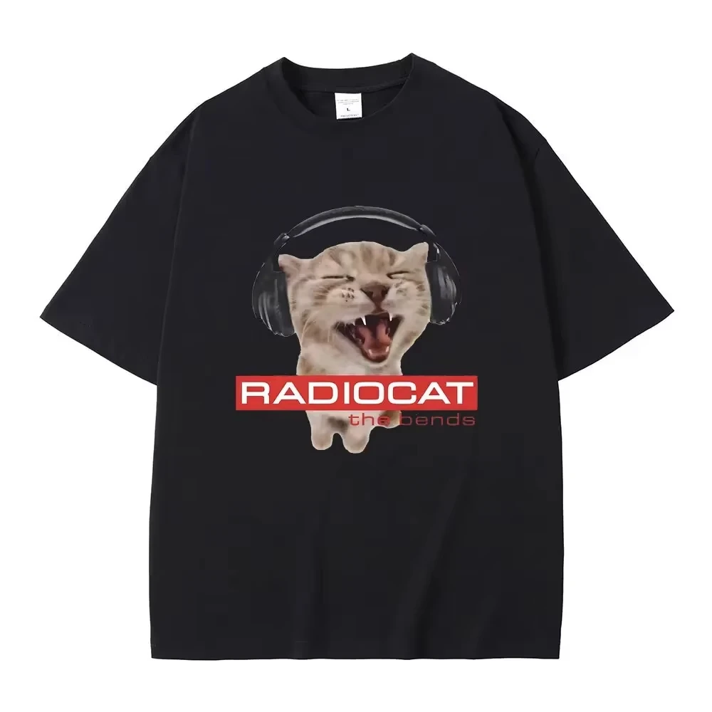 Rock Band Radiohead Funny Radiocat The Bends Printed T-shirt for Men Women, Casual Retro Gothic Oversized T-shirt
Rock Band Radiohead Funny Radiocat The Bends Printed T-shirt for Men Women, Casual Retro Gothic Oversized T-shirt
