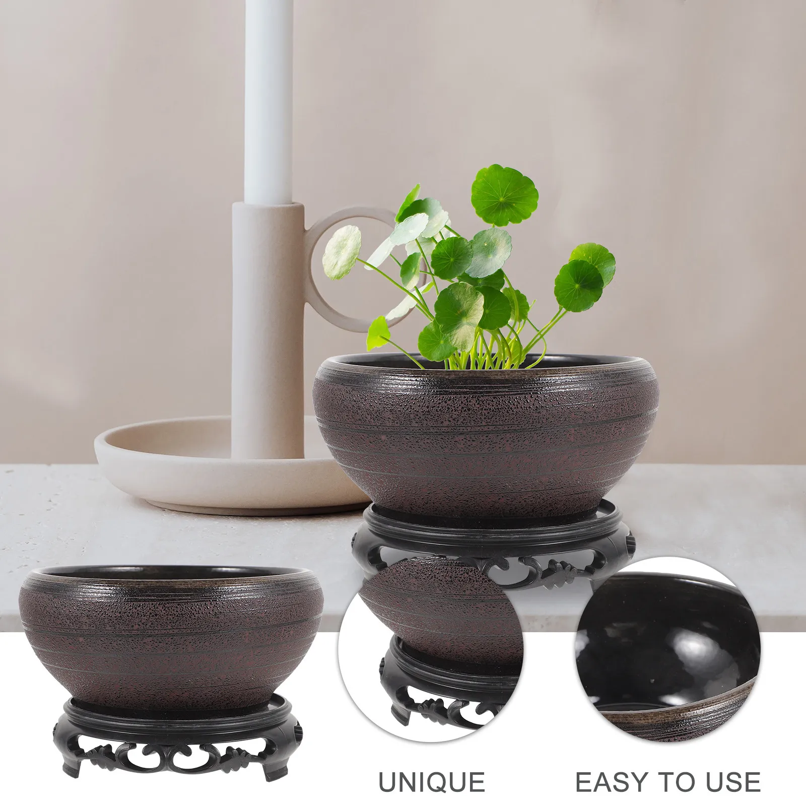 1Set Ceramic Flowerpot with Wooden Tray Hydroponic Planting Bowl for Water Lilies Daffodils Lotus Easy Clean Reusable Decorative
1Set Ceramic Flowerpot with Wooden Tray Hydroponic Planting Bowl for Water Lilies Daffodils Lotus Easy Clean Reusable Decorative