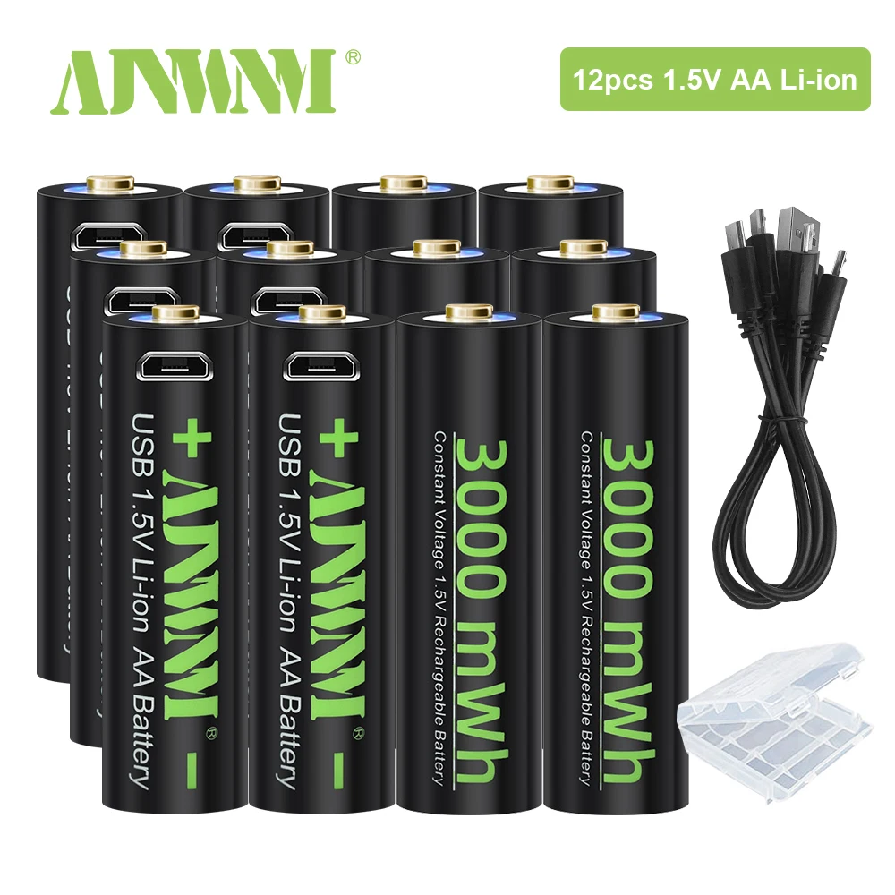AJNWNM 100% оригинальные 1,5 V AA перезаряжаемые батареи mwh Li-Ion AA перезаряжаемая батарея для камеры противоударный игрушечный автомобиль + USB
AJNWNM 100% оригинальные 1,5 V AA перезаряжаемые батареи mwh Li-Ion AA перезаряжаемая батарея для камеры противоударный игрушечный автомобиль + USB