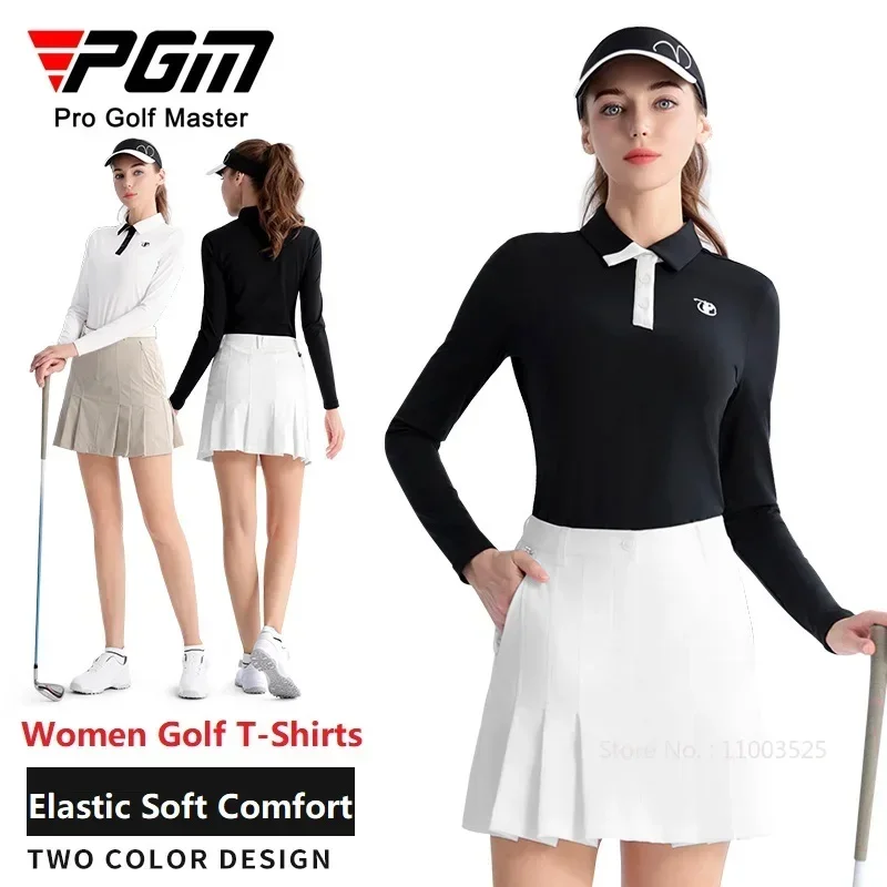 PGM Golf Clothing Polo Collar Women Shirts Sport Ladies Long Sleeve T-shirt Elastic Slim Tops Suitable for Spring Autumn
PGM Golf Clothing Polo Collar Women Shirts Sport Ladies Long Sleeve T-shirt Elastic Slim Tops Suitable for Spring Autumn