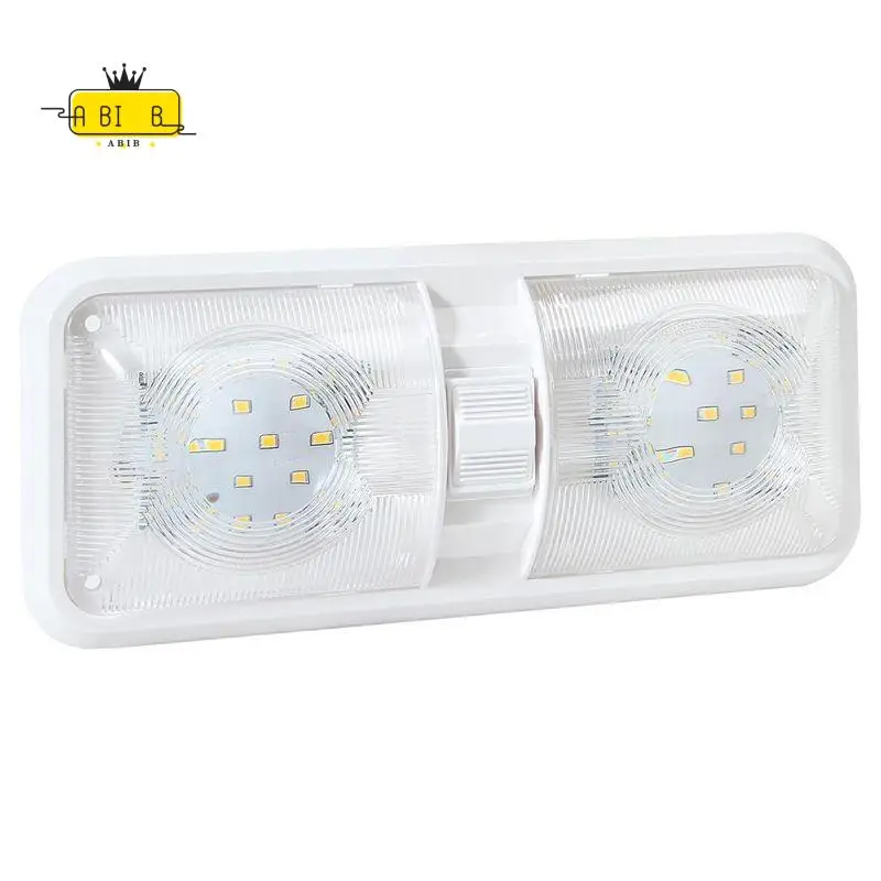 ABIB -12V LED Lights 700LM, 8W Lights Ceiling Double Dome Light Fixture Interior Lighting For Car/RV/Trailer/Boat
ABIB -12V LED Lights 700LM, 8W Lights Ceiling Double Dome Light Fixture Interior Lighting For Car/RV/Trailer/Boat