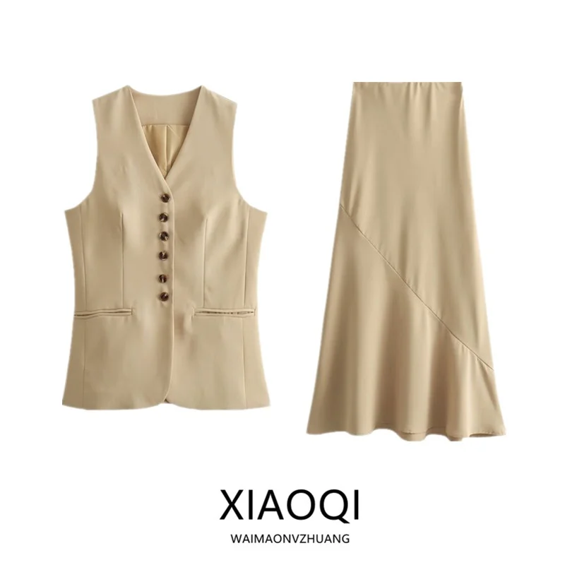 Faionable ort Vest Jaet High Waist Skirt Set for Women Spring 2024 High Quali Ladies' Ensemble Ele Sle
Faionable ort Vest Jaet High Waist Skirt Set for Women Spring 2024 High Quali Ladies' Ensemble Ele Sle