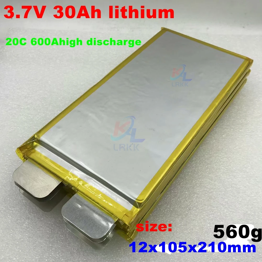 3.7V 3.8V 30Ah 30A 20Ah 20A lithium ion rechargeable battery cell lipo li Polymer 8.5 / 12x105x210mm Discharging 20C 600A
3.7V 3.8V 30Ah 30A 20Ah 20A lithium ion rechargeable battery cell lipo li Polymer 8.5 / 12x105x210mm Discharging 20C 600A