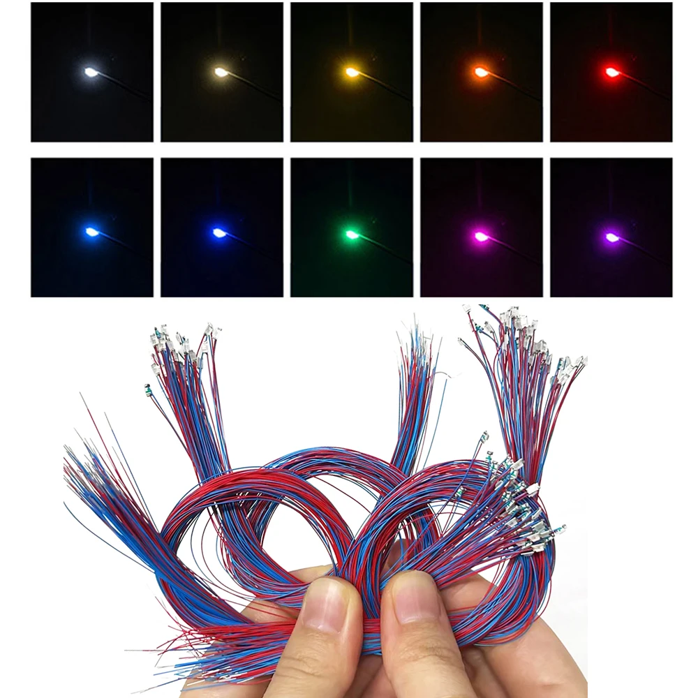 10Pcs 0805 Flashing LED SMD Wire for Model Train HO N OO Scale Red Blue Line Pre-soldered Micro Litz Railway DIY Kit 3V 30cm
10Pcs 0805 Flashing LED SMD Wire for Model Train HO N OO Scale Red Blue Line Pre-soldered Micro Litz Railway DIY Kit 3V 30cm