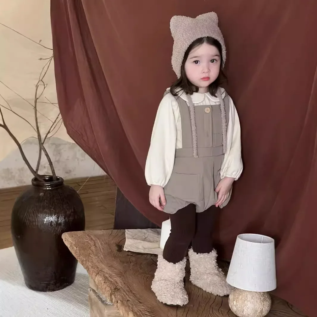 Зимний однотонный хлопковый комбинезон на подтяжках для малышей и детей, модные комбинезоны для девочек, корейский толстый вязаный топ с капюшоном
Зимний однотонный хлопковый комбинезон на подтяжках для малышей и детей, модные комбинезоны для девочек, корейский толстый вязаный топ с капюшоном