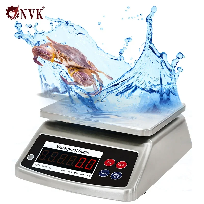 NVK IP68 Waterproof 6kg Digital Weighing Scale 15kg 30kg Counting Scale Seafood Electronic Fishing Food Waterproof Scales
NVK IP68 Waterproof 6kg Digital Weighing Scale 15kg 30kg Counting Scale Seafood Electronic Fishing Food Waterproof Scales