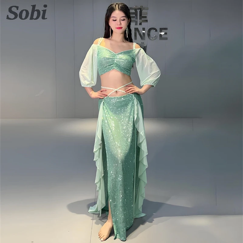 Women Belly Dance Costume Set Sexy Strap Top+Long Skirt Mermaid Practice Class Outfit Oriental Belly Dance Performance Clothing
Women Belly Dance Costume Set Sexy Strap Top+Long Skirt Mermaid Practice Class Outfit Oriental Belly Dance Performance Clothing