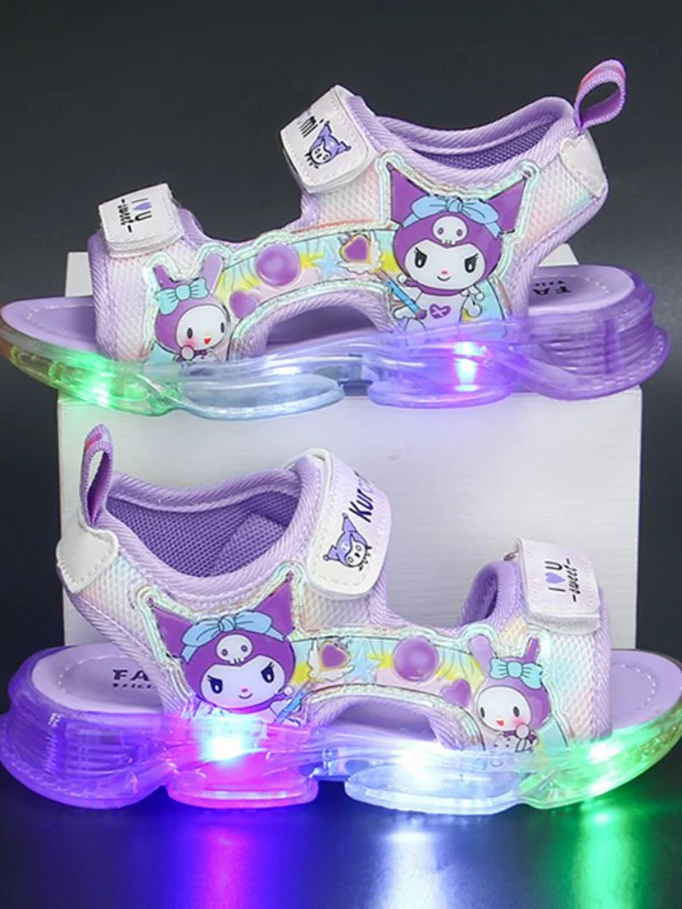 Sanrio Kuromi My Melody Girls Sandals Summer Children's Sports Beach Pink Purple Shoes Girls' Soft Non-Slip Shining Shoes
Sanrio Kuromi My Melody Girls Sandals Summer Children's Sports Beach Pink Purple Shoes Girls' Soft Non-Slip Shining Shoes