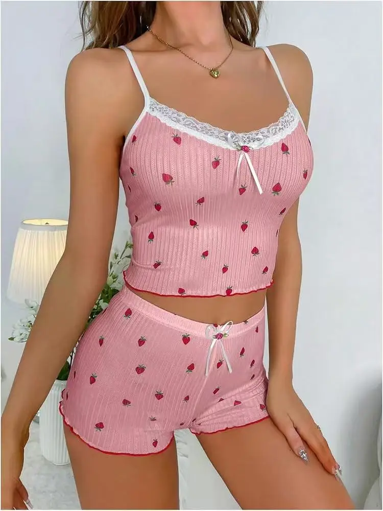 SURI 2025 Women's Pajamas Set Sleepwear 2 PCS Short Tank Tops And Shorts S M L White Ventilate Soft Casual Love Printing gift
SURI 2025 Women's Pajamas Set Sleepwear 2 PCS Short Tank Tops And Shorts S M L White Ventilate Soft Casual Love Printing gift
