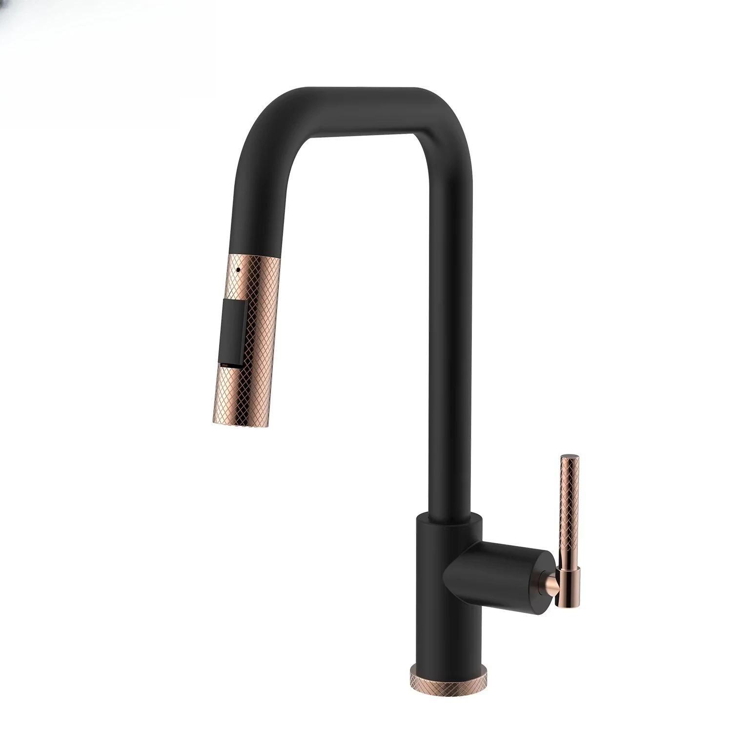CUPC Rose Gold Drop-down Sprayer Black Brass Body Drop-down Kitchen Faucet
CUPC Rose Gold Drop-down Sprayer Black Brass Body Drop-down Kitchen Faucet
